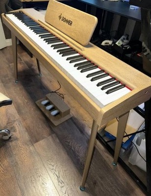 Donner DDP-60 Digital Piano Keyboard Wood Grain Design 83 Rhythm