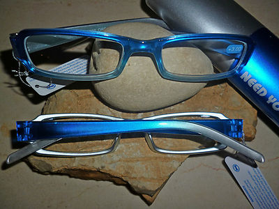 Wenn Lesebrille..dann I NEED YOU - ORBIT - blau-silber -  +1,0  NEU