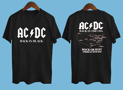 ACDC back in black rock or bust American concert rock tour 2016 Shirt AGG53