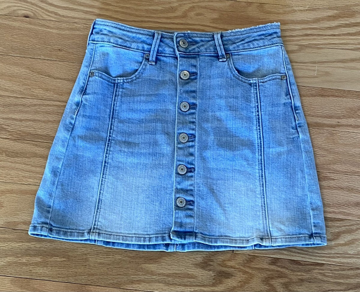 Jupe En Jean American Eagle Taille 8 - Occasion Très Bon État, Style Mini