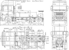 dafXF 95 2005 Blueprint Drawing A4 Photo