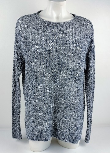 Suéter Hollister para mujer manga larga tejido abierto ganchillo azul jaspeado XS - Imagen 1 de 7
