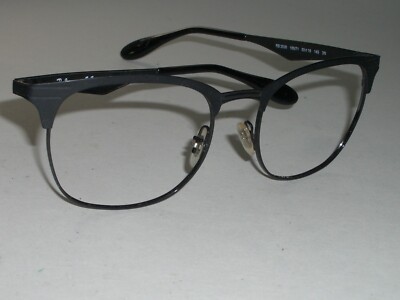 RAY-BAN RB3538 53[]19 145 SLEEK BLACK CLUBMASTER SUNGLASSES