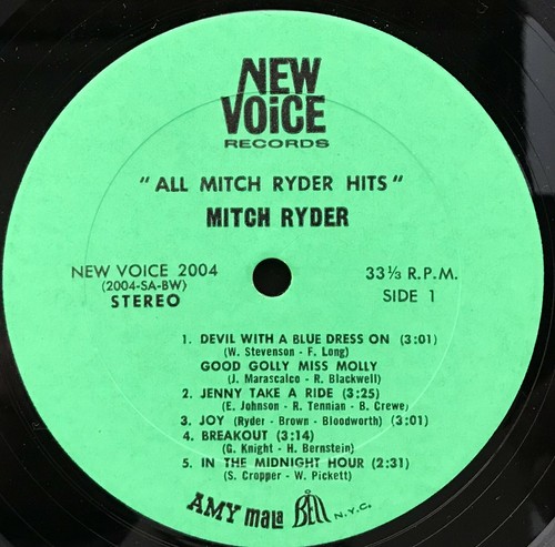 MITCH RYDER "All Mitch Ryder Hits" Stereo LP Original 1967 New Voice 2004 VG++ - Picture 3 of 4