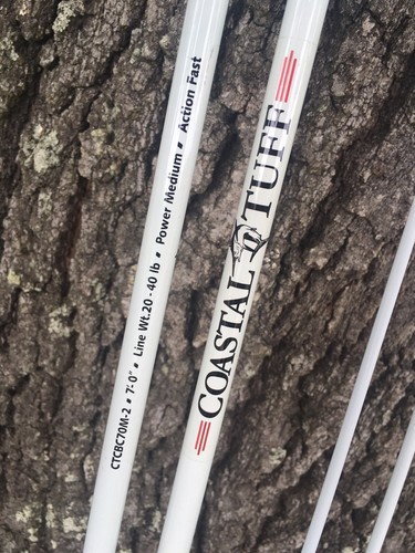 2 Coastal Tuff Casting Rods 7’ Saltwater or Catfish/Trolling Medium 12-20lb