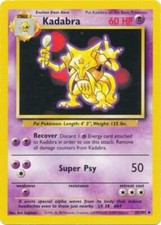 1x Kadabra - 32/102 - Uncommon - Unlimited Edition Lightly Played Pokemon G1 - B