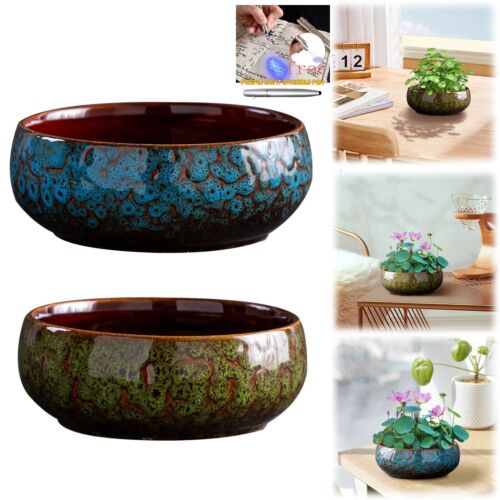 Lotus Bowl Planter, Ceramic Lotus Flower Bowl Lotus Pots for Water Plants