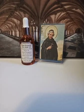 Saint Peregrine Holy Relic Oil-1 Ounce-with Laminated Prayer Card