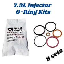 Ford Powerstroke 7.3 7.3L & T444E INJECTOR o-ring seals 8 oring kits AP0001
