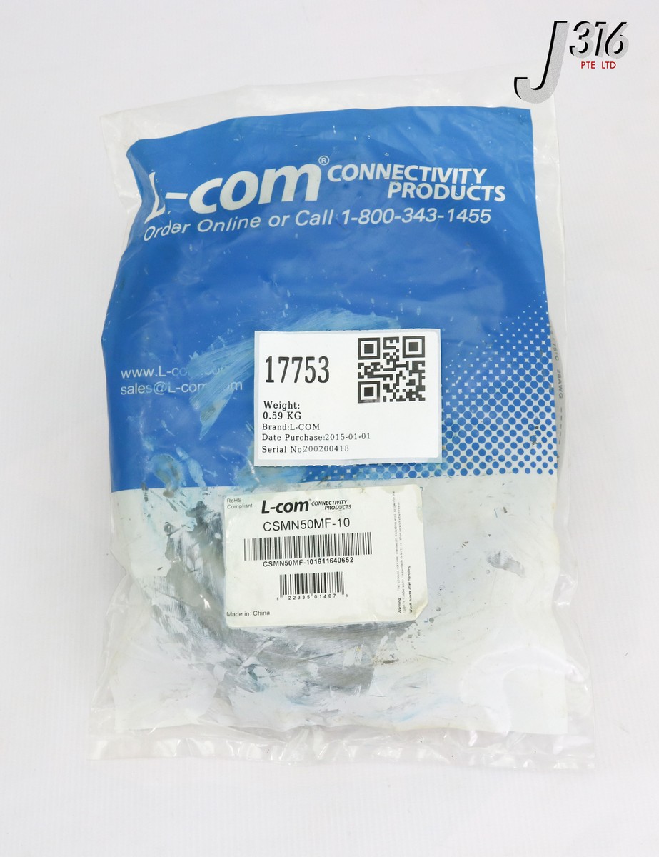 17753 L-COM CABLE DB50/F MOLDED 10', 10FT (NEW) CSMN50MF-10 | eBay