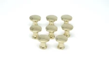 8 Lot Small Knobs Bookcase Knob Antique Knob Petite Desk Knobs Brass or Nickel