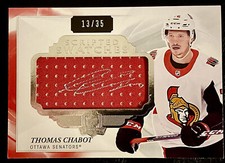 Thomas Chabot 2019-20 UD The Cup Scripted Swatches 13/35 Auto Ottawa Senators