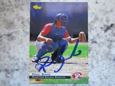 Reds Paul Bako Signed Autographed 1994 Classic Winston-Salem Spirits Mint