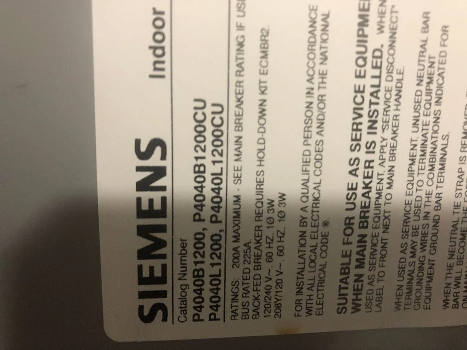 Generator Interlock Kit , Siemens 200 Amp Panel Murray 200 Amp Panel - Image 4 of 4