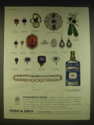 1963 Booth's High & Dry gin Ad - Connoisseur's choice