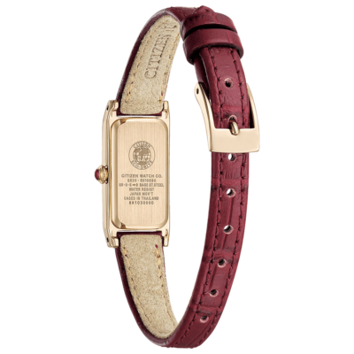 CITIZEN Kii: EG7043-09W Eco-Drive Solar Watch Leather Band Red