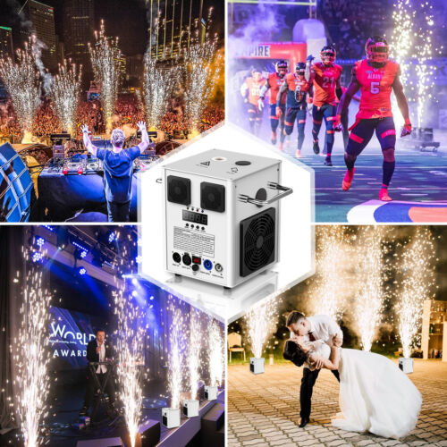 700W Cold Spark Machine DMX512 Remote Control Stage Light Show Firework Machine - Bild 3 von 13