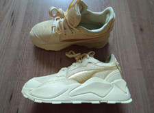 PUMA Kids' Girls RS-X Running System Sneakers Shoes In Yellow Glittered Size 2C