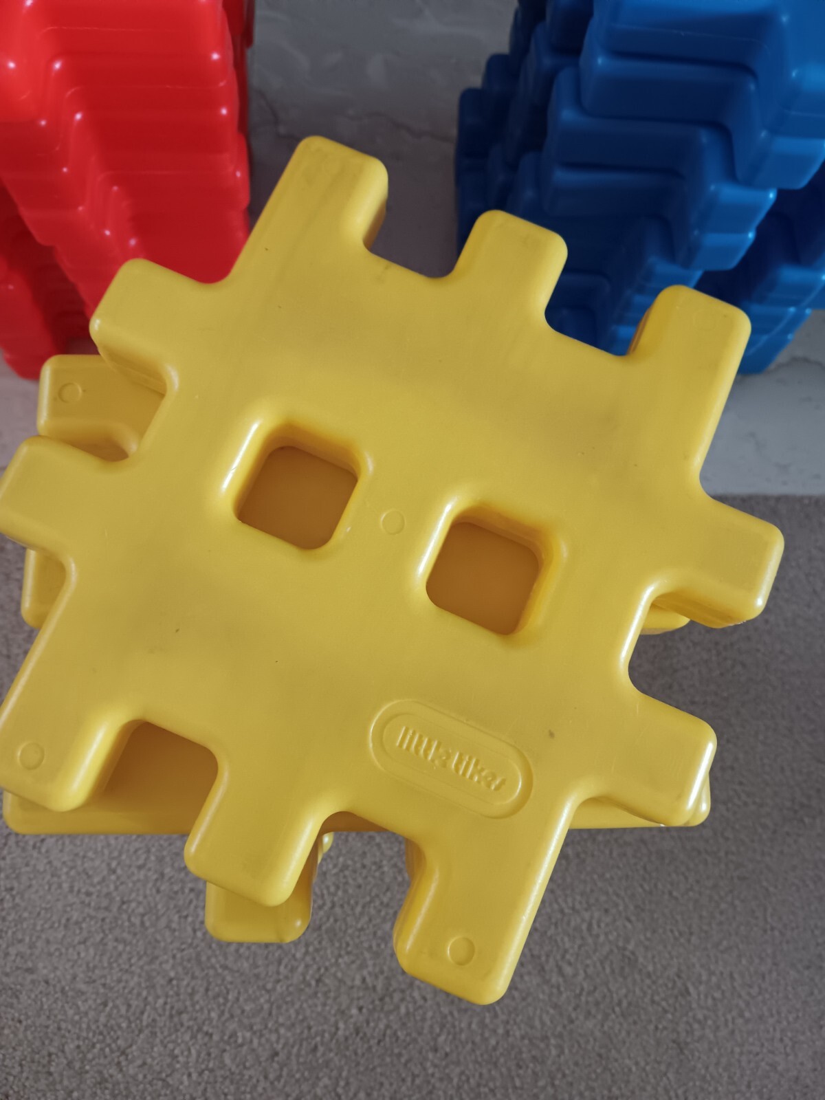 Little Tikes Vintage Waffle Blocks 8x8 Large Jumbo Size Lot 30 Red Yellow Blue eBay