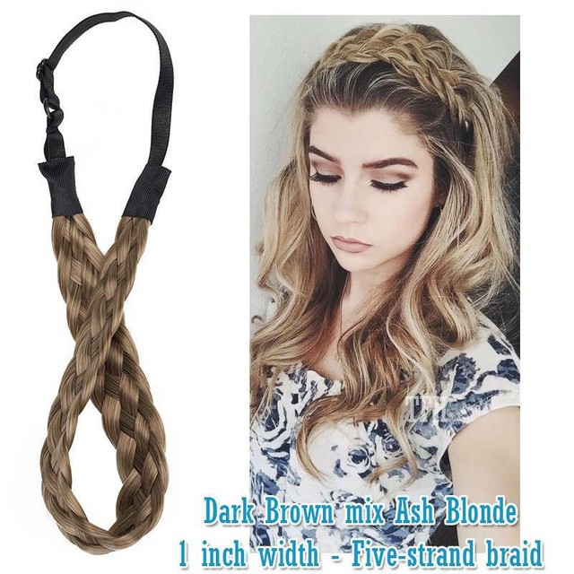 100 REAL Braided Hair Headband Hair Extensions Bohemia Elastic Plaited