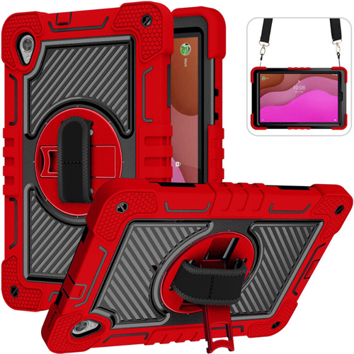 For Lenovo Tab M10 HD 2nd Gen Tablet Heavy Duty Stand Case Rotate Cover Strap - Picture 9 of 70