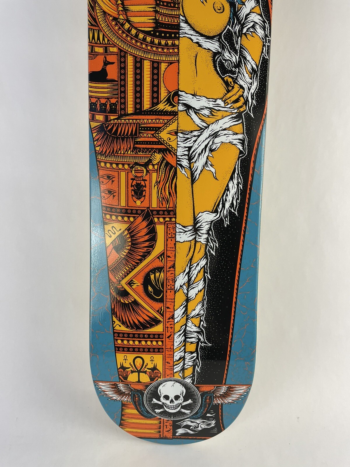 Dan Cates BLUE Mummy Pro deck Death Skateboards 8.75" with grip & free shipping