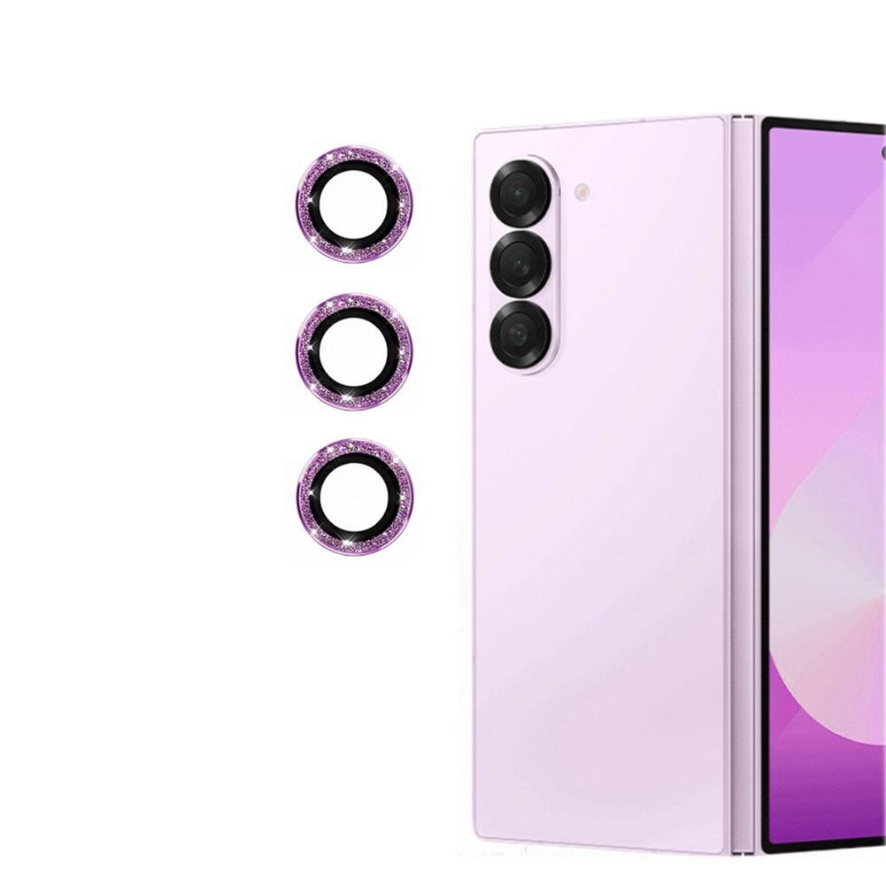 3PCS Metal Glitter Mobile Phone Lens Film for Samsung Galaxy Z Fold 6;-image