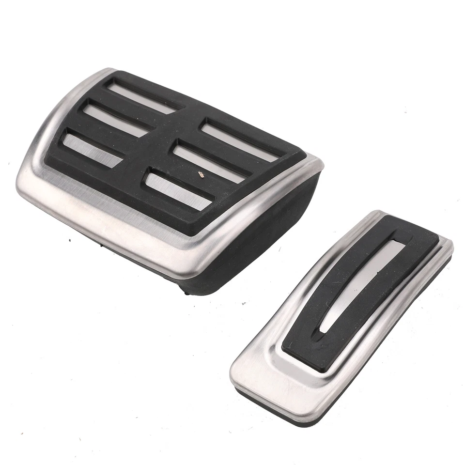 Silber Pedalkappen Fußstütze Automatik Sportpedale Für Audi A4 B9 A5 8W Q5 FY  - Bild 4 von 4