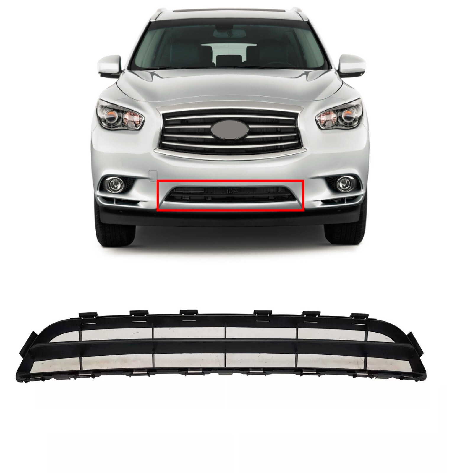 New Fits 2013 2015 Infiniti JX35 QX60 Grille Front Bumper Lower Grille IN1036116