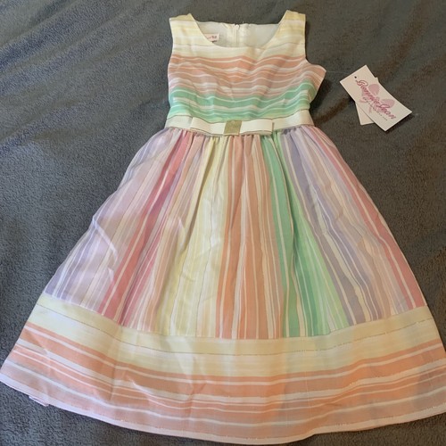Bonnie Jean Girls Dress Size 6 Easter NWT Spring Summer Pastel