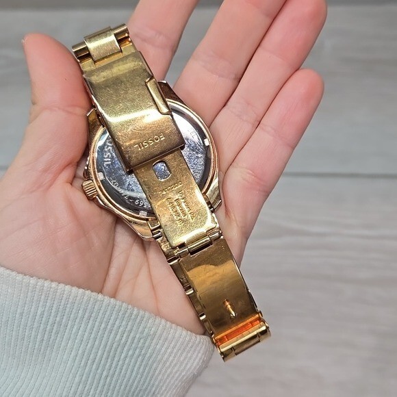 Fossil Gold-Tone AM4569 Rose Gold 7417200 Stainless Syeel 