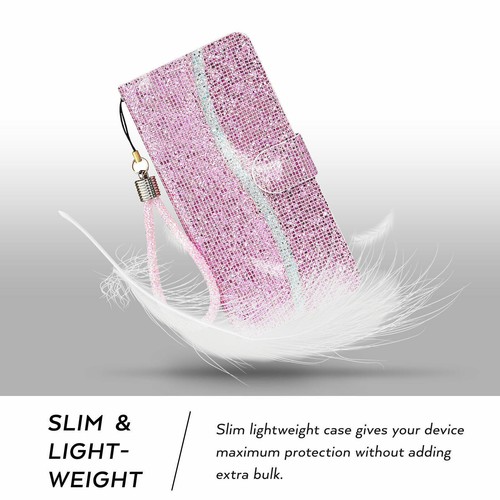 Bling Glitter Flip Leather Wallet Case For iPhone 7 8+11 12 13 14 15 16 Pro Max - Picture 7 of 29