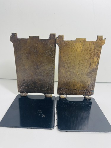 Jewish Jerusalem Wailing Wall Book Ends Brass Vintage 5.5" Judaic Israel Prayer - Picture 5 of 8