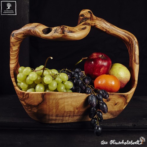 Plateau bois avec poignée métal : mousse lichen stabilisé avec fleurs séchées - diamètre 25cm