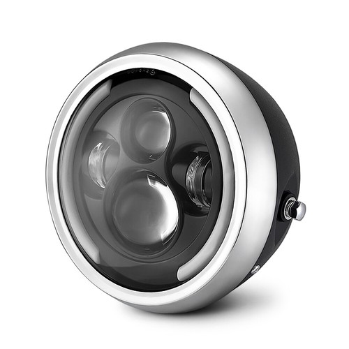 7.5" Motorcycle LED Headlight High Low Beam Angel Eye DRL for Harley Honda CB400 - Picture 2 of 9