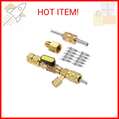 HVAC Valve Core Remover Tool - Dual Size 1/4" & 5/16" For R410A R22 R32 Systems