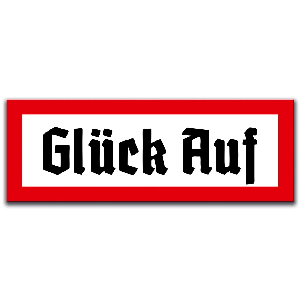 OLDSCHOOL-ROAD-SIGN O.R.S. Schild Spruch Glück Auf 30 x 10 cm Deko Geschenk Bergmannsgruß Bergbau