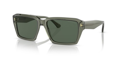 EMPORIO ARMANI EA4186F 536271 Shiny Transp Green Dk Green 58 mm Men's Sunglasses