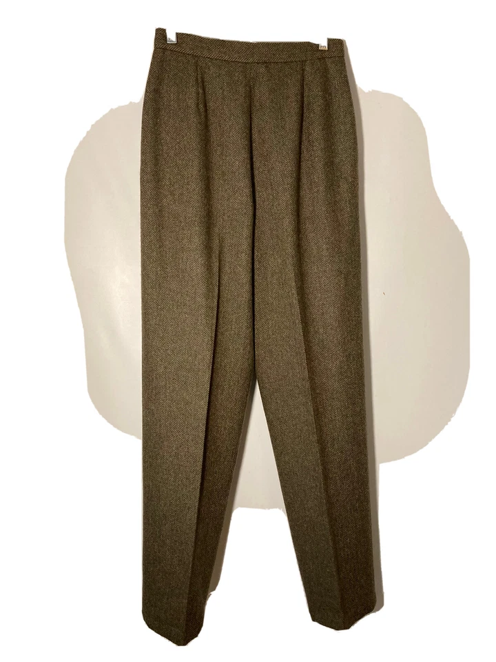 Pantalones Pantalones de Colección JH Collectibles 100% Lana Espiga De Gran Tamaño-Talla 12-USA Foto 2 de 4