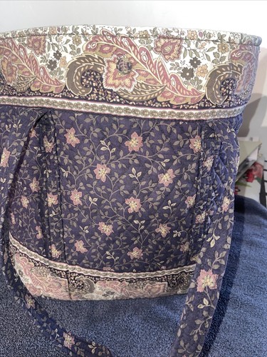 Vera Bradley Tote Bag Large Purse Purple Great Size - Picture 3 of 10