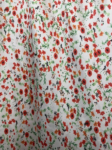 SKYLAR ROSE White Trumpet Skirt with Poppies Size SMALL - Picture 2 of 4