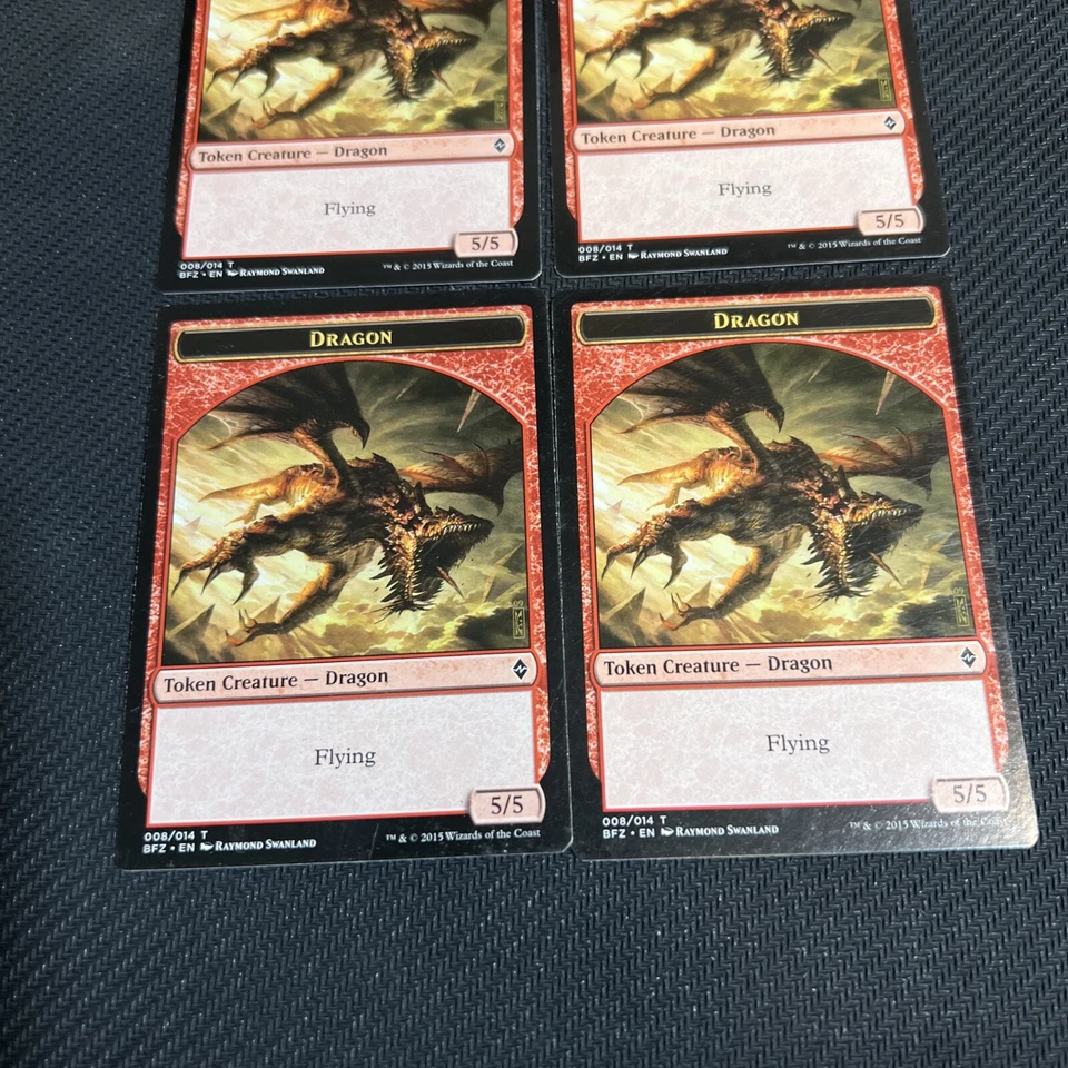 Dragon Token 008 Battle for Zendikar Magic The Gathering Mtg Card 4 - Image 3 of 4