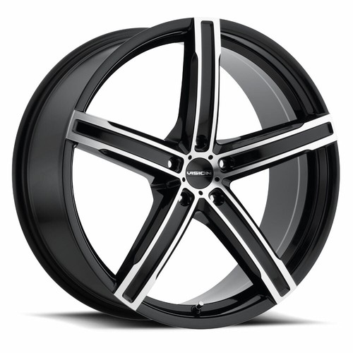 16x7 Vision 469 Boost 5x114.3 +38 Black Machined Face Rims (Set of 4)
