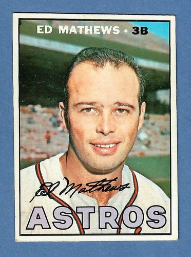 1967 Topps Baseball Set Break #166- Ed Mathews-ASTROS-NEAR MINT+++! - Picture 1 of 2