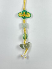 Hand Carved Natural Jade Butterfly Pendant Knotted Cellphone Car Charm Strap