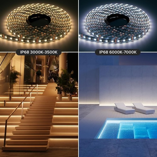 Flexible 16.4ft RGBW LED Strip - Dimmable & IP68 Waterproof for All Environments - Picture 9 of 10