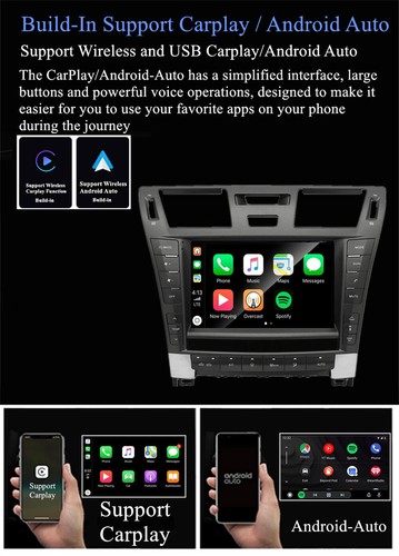 9" Andriod Head Unit Stereo Radio GPS For Lexus LS460 2006-2012 Built-in Carplay - Picture 5 of 22