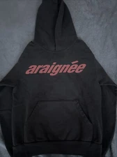 Brand New Authentic Brown Sp5der “arraignee” Hoodie: Size S