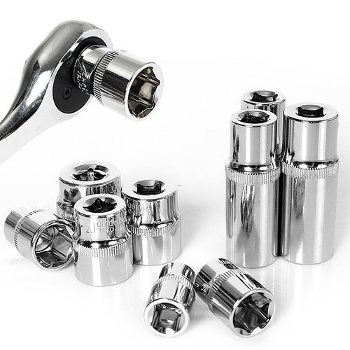 3/8" Socket Drive Shallow & Deep Metric 6mm-24mm 6 Point Polished Sockets Cr-v - Picture 7 of 54
