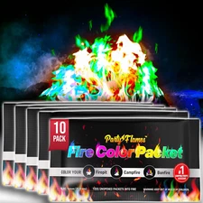 Fire Color Changing Packets 10 Pack Magic Flames Bonfire Fire Pit Camping Fun